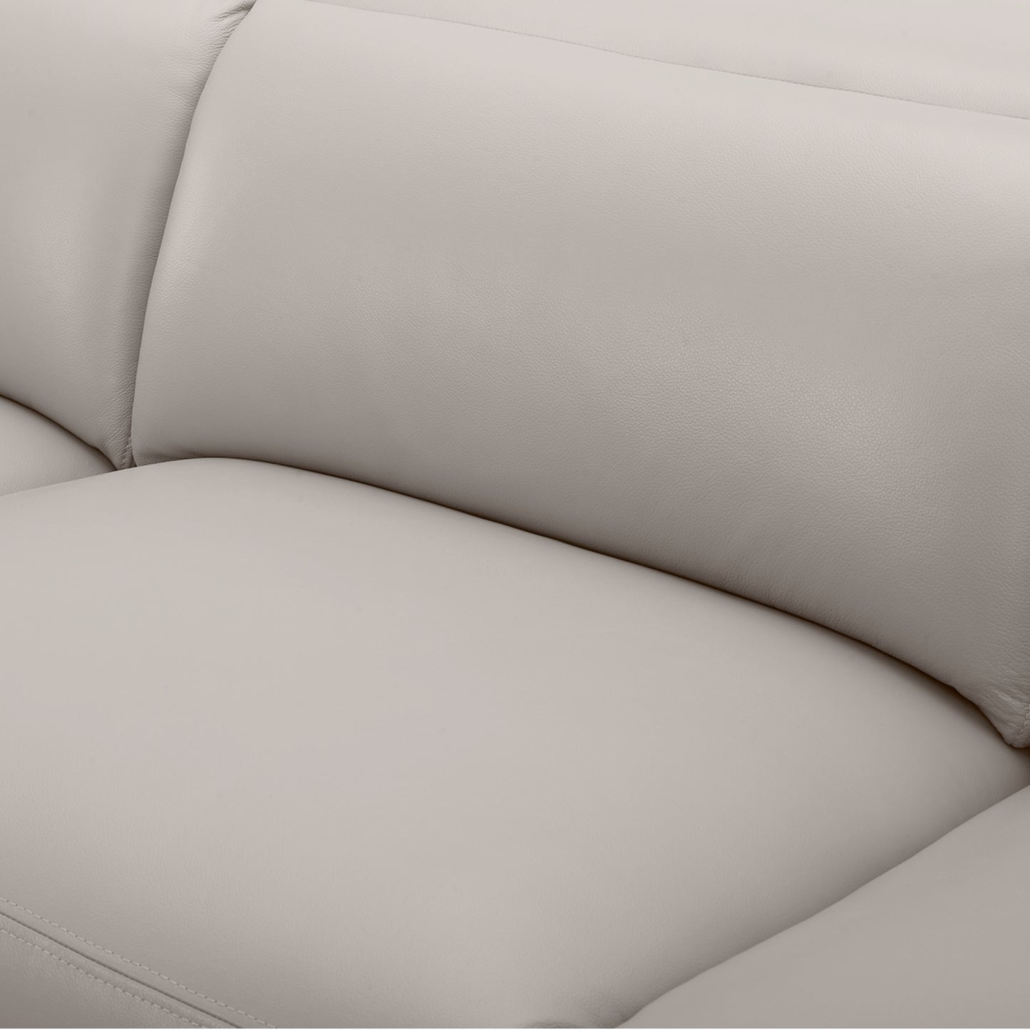 Inala 2 Seater Genuine Leather Sofa Lounge Electric Powered Recliner RHF Chaise Light Grey - Cosy Abode