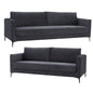 McKinley  3 + 4 Seater Sofa Set Fabric Uplholstered Lounge Couch Charcoal - Cosy Abode