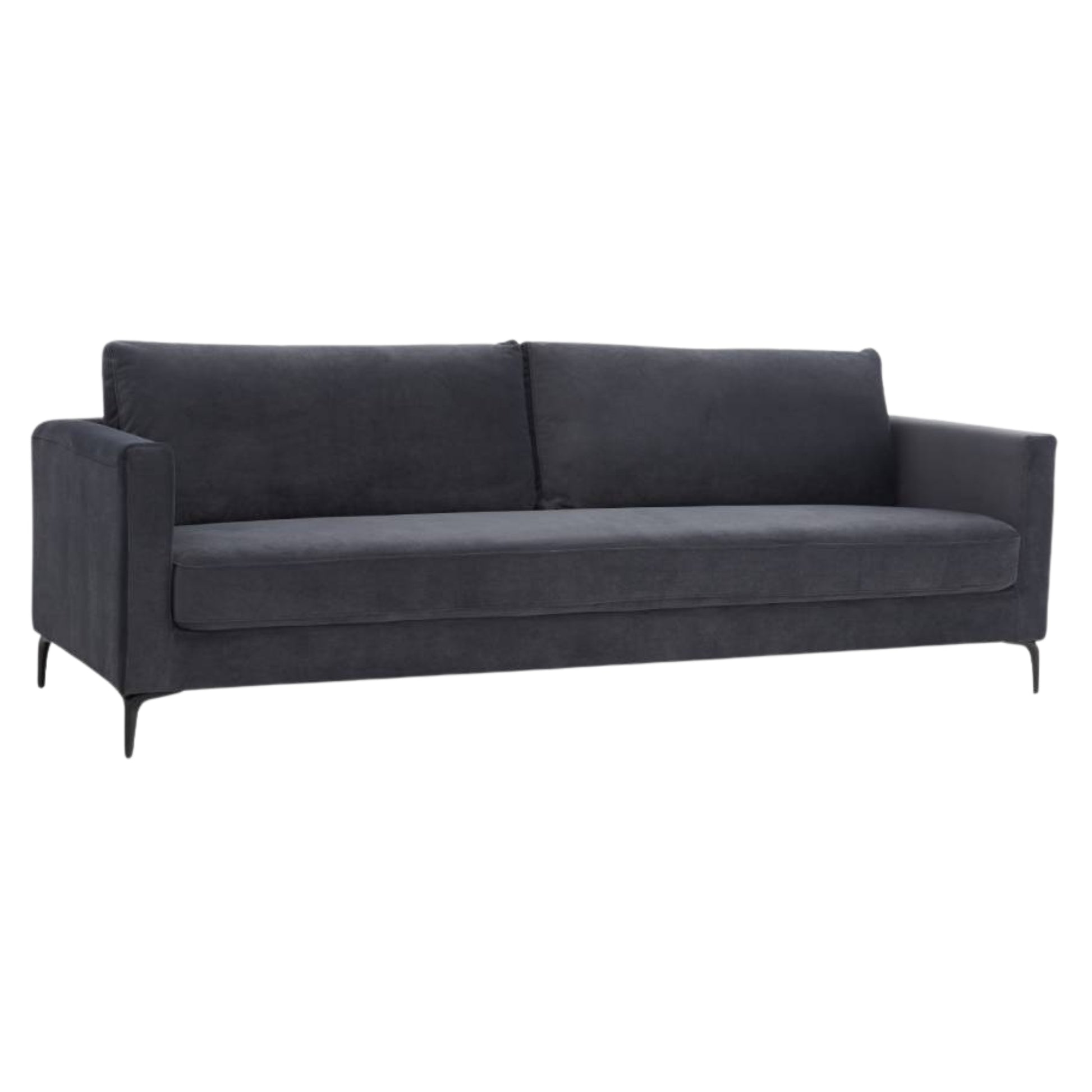 McKinley  4 Seater Sofa Fabric Uplholstered Lounge Couch Charcoal - Cosy Abode