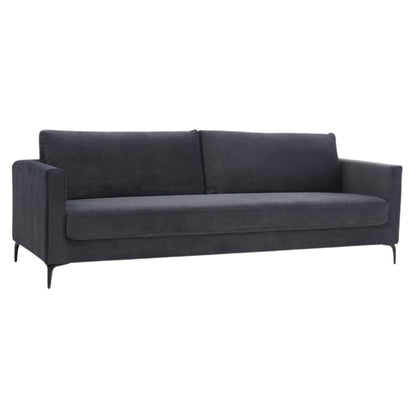 McKinley  4 Seater Sofa Fabric Uplholstered Lounge Couch Charcoal - Cosy Abode