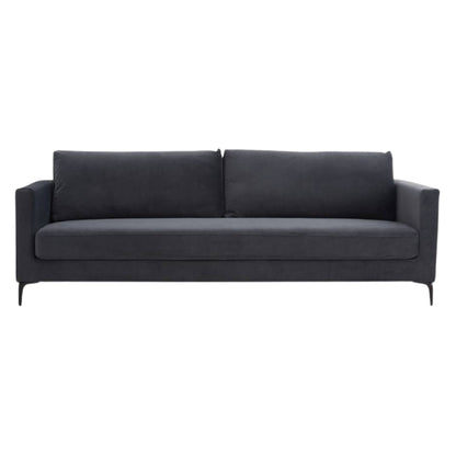 McKinley  4 Seater Sofa Fabric Uplholstered Lounge Couch Charcoal - Cosy Abode