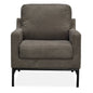 Mylah Fabric Armchair Occasional Accent Arm Chair Charcoal - Cosy Abode