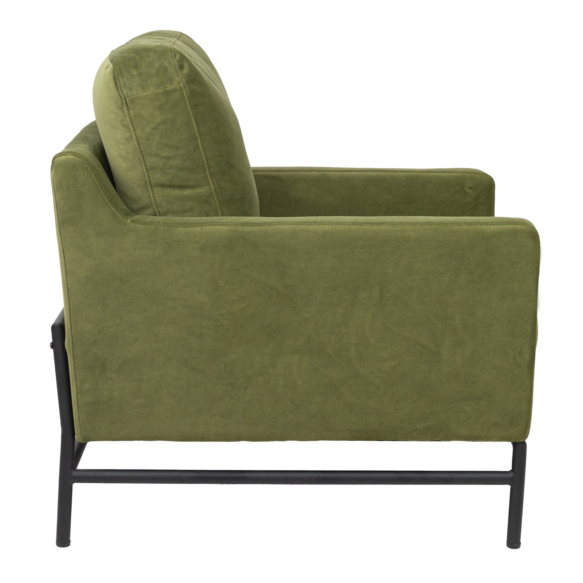 Mylah Fabric Armchair Occasional Accent Arm Chair Green - Cosy Abode