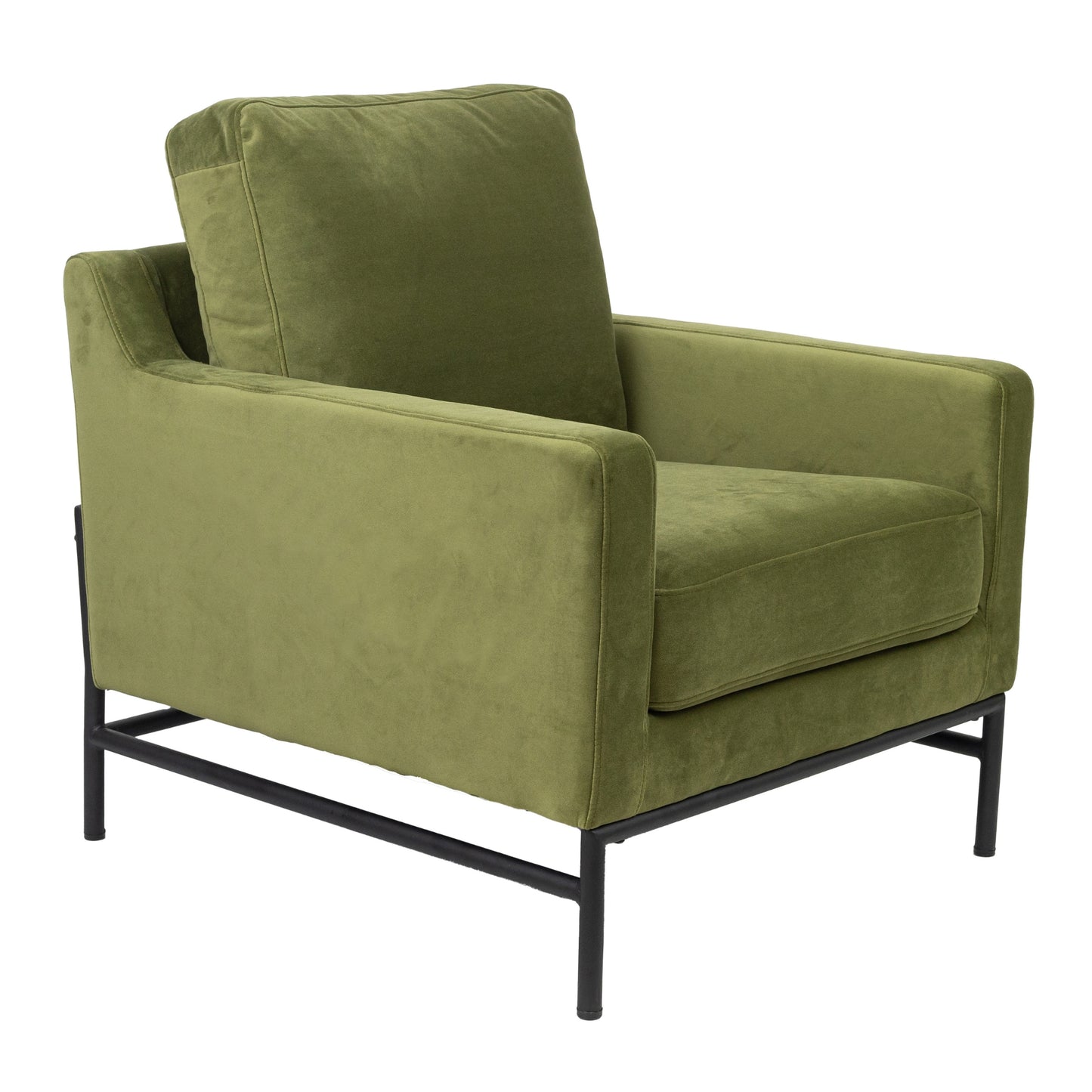 Mylah Fabric Armchair Occasional Accent Arm Chair Green - Cosy Abode