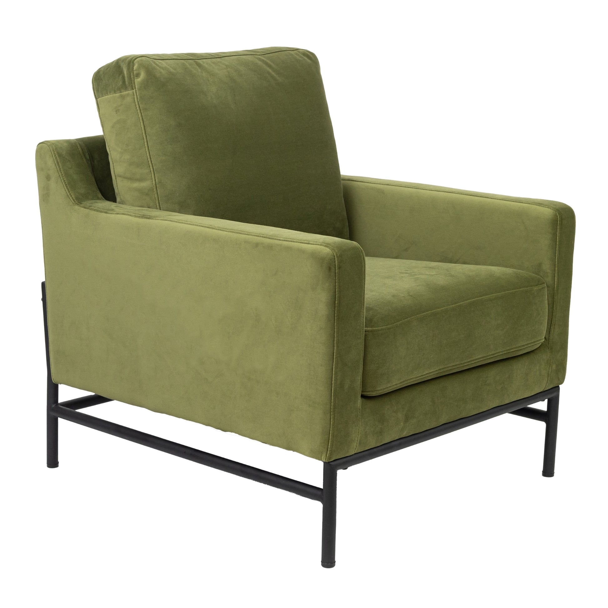 Mylah Fabric Armchair Occasional Accent Arm Chair Green - Cosy Abode