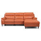Ella  3 Seater Genuine Leather Sofa Lounge Electric Powered Recliner RHF Chaise Tan - Cosy Abode