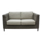 Lara 2 Seater Outdoor Sofa Rattan Wicker Lounge Light Grey - Cosy Abode