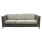 Lara 3 Seater Outdoor Sofa Rattan Wicker Lounge Light Grey - Cosy Abode