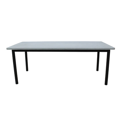 Lara 240cm 8 Seater Outdoor Dining Table Glass Concrete Top - Cosy Abode