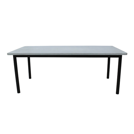 Lara 240cm 8 Seater Outdoor Dining Table Glass Concrete Top - Cosy Abode