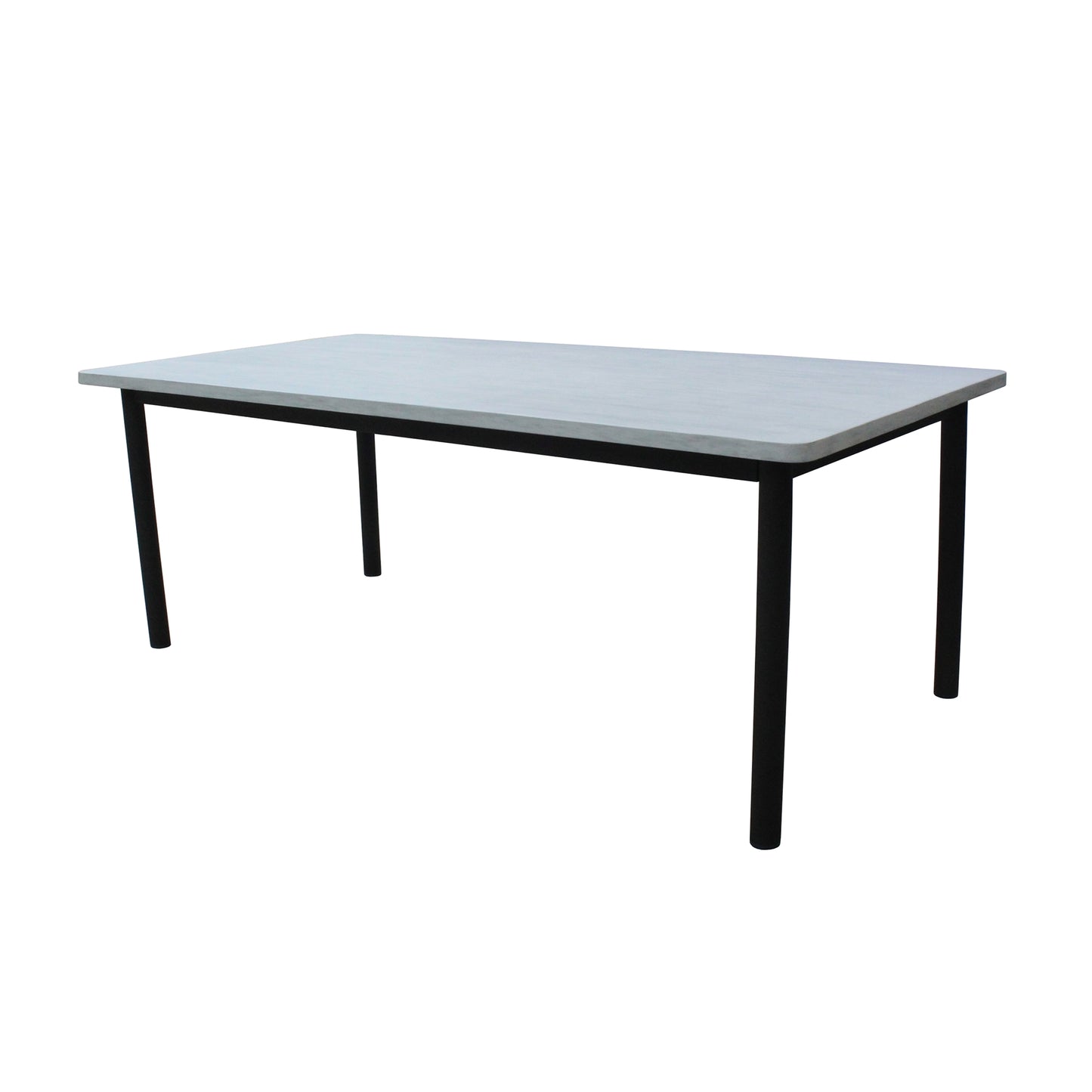 Lara 240cm 8 Seater Outdoor Dining Table Glass Concrete Top - Cosy Abode