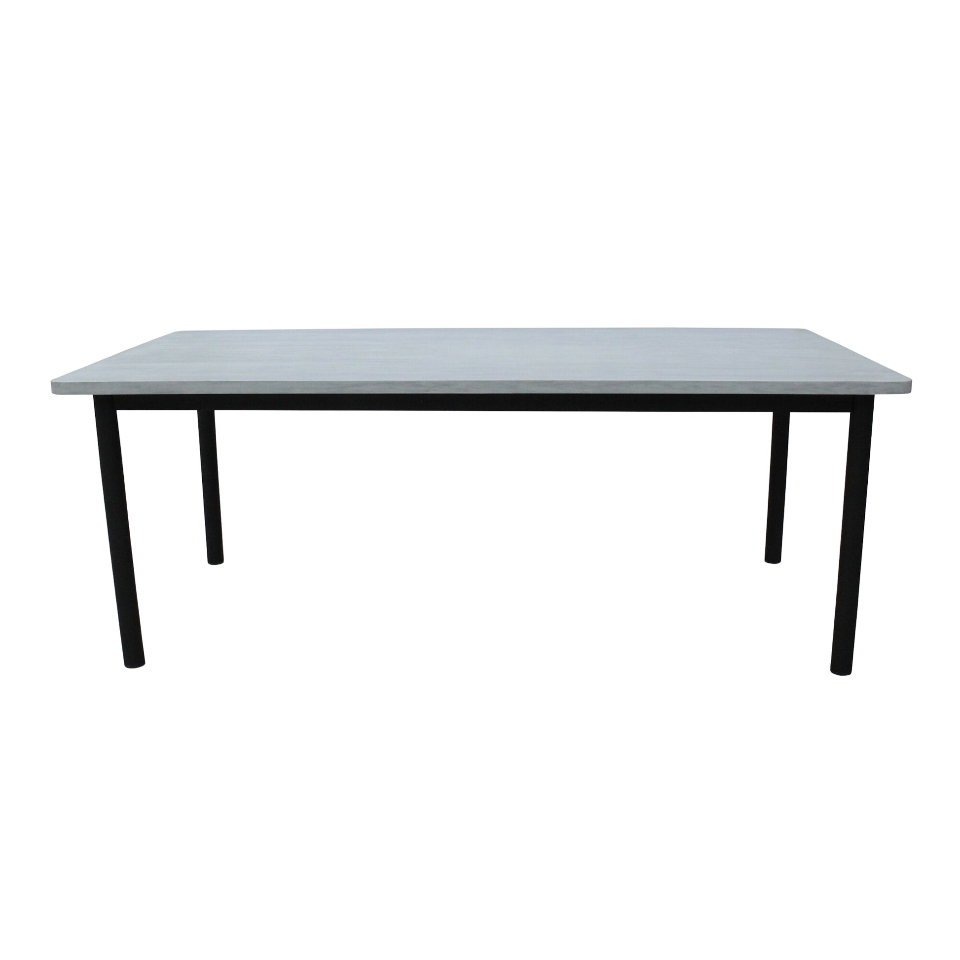 Lara 9pc Set 240cm Outdoor Dining Table 8 Chair Glass Concrete Top - Cosy Abode