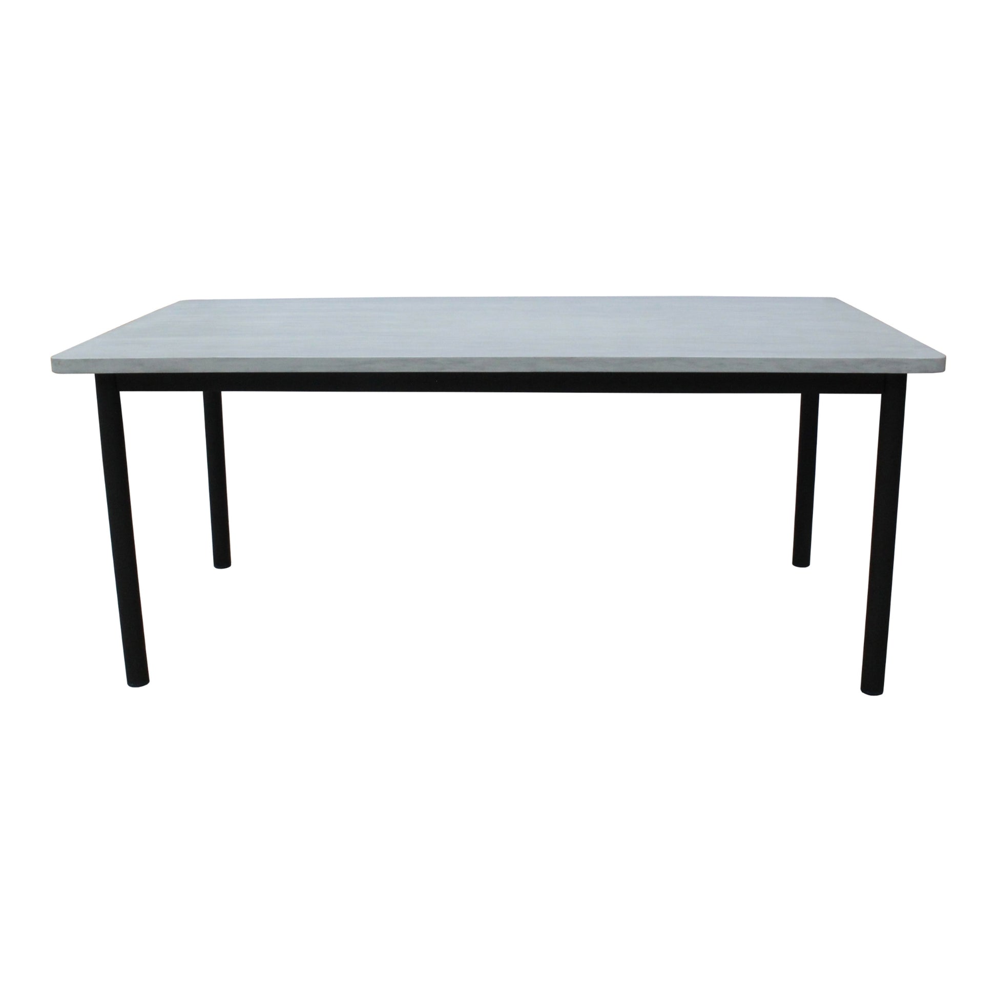 Lara 180cm 6 Seater Outdoor Dining Table Glass Concrete Top - Cosy Abode