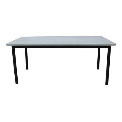 Lara 180cm 6 Seater Outdoor Dining Table Glass Concrete Top - Cosy Abode