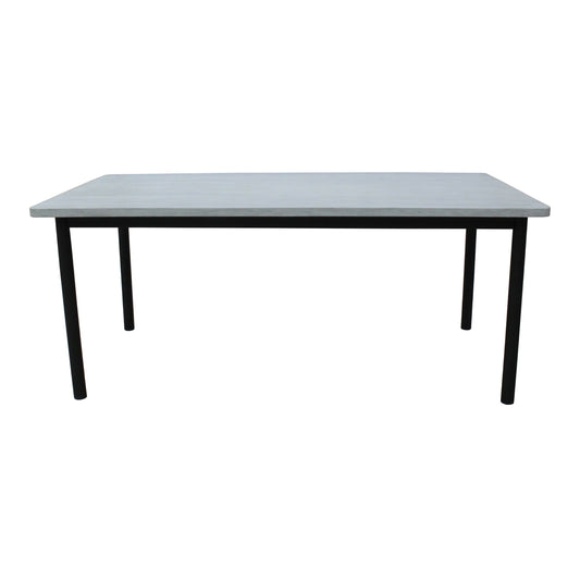 Lara 180cm 6 Seater Outdoor Dining Table Glass Concrete Top - Cosy Abode