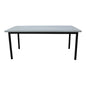 Lara 180cm 6 Seater Outdoor Dining Table Glass Concrete Top - Cosy Abode
