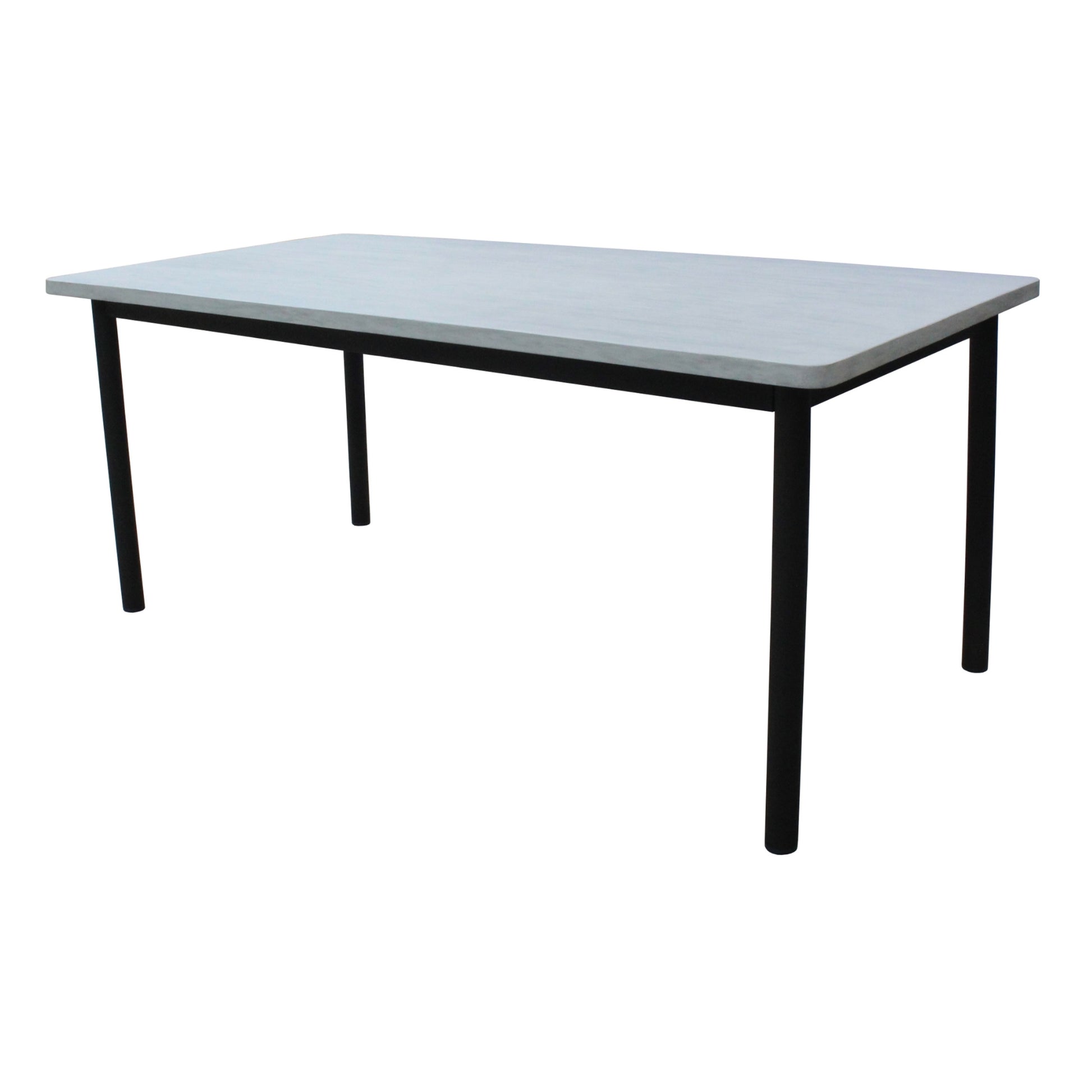 Lara 7pc Set 180cm Outdoor Dining Table 6 Chair Glass Concrete Top - Cosy Abode