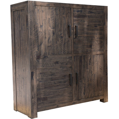 Catmint 4 Door Storage Buffet Kitchen Living Room Cabinet Solid Acacia Wood - Cosy Abode