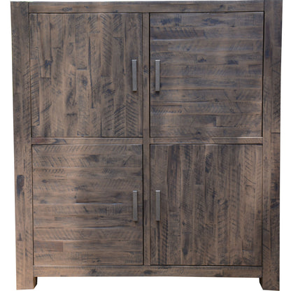 Catmint 4 Door Storage Buffet Kitchen Living Room Cabinet Solid Acacia Wood - Cosy Abode