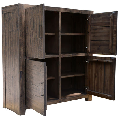 Catmint 4 Door Storage Buffet Kitchen Living Room Cabinet Solid Acacia Wood - Cosy Abode