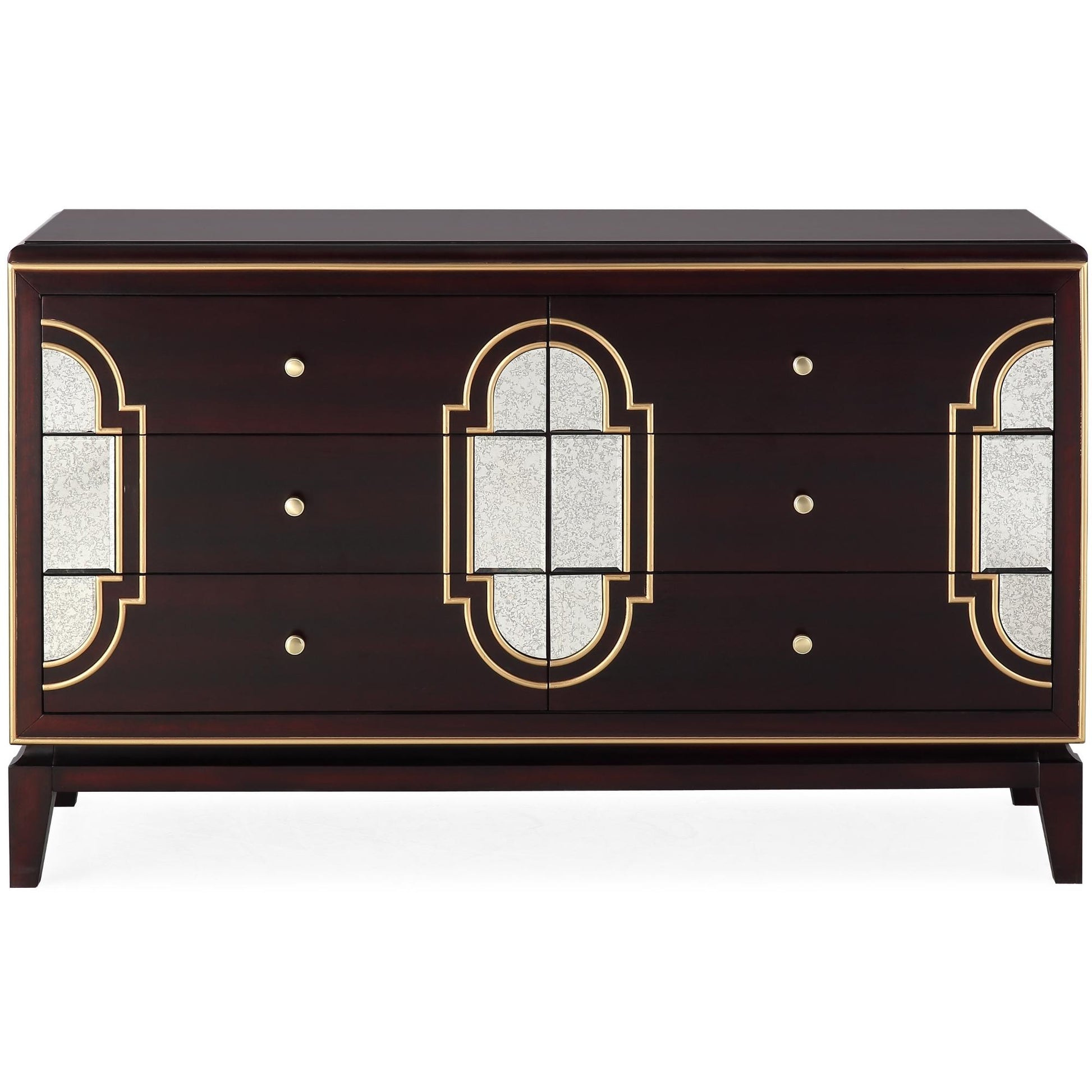 Scarlet Antique Dresser 6 Chest of Drawers Bedroom Solid Birch Timber Storage - Cosy Abode