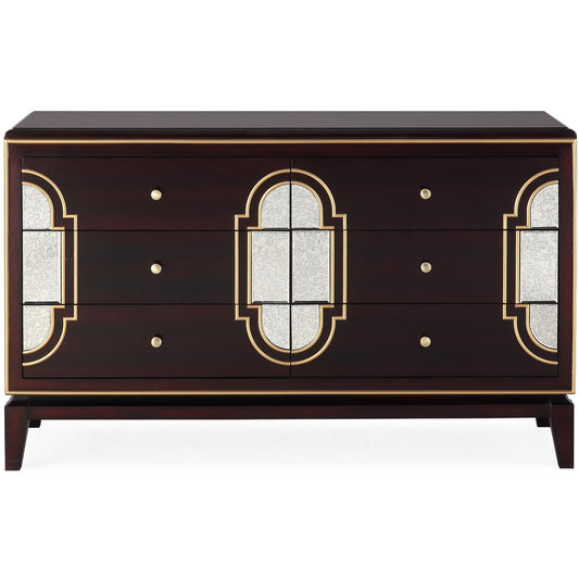 Scarlet Antique Dresser 6 Chest of Drawers Bedroom Solid Birch Timber Storage - Cosy Abode