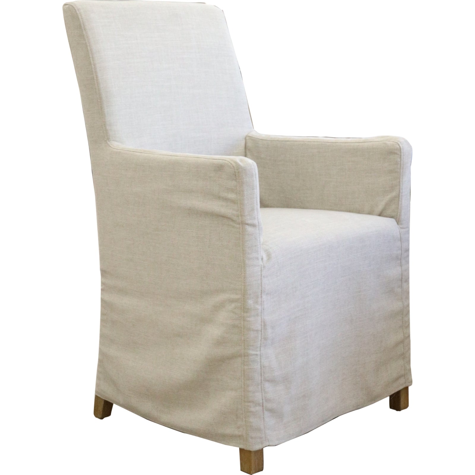 Ixora  Dining Chair Set of 8 Fabric Slipcover French Provincial Carver Timber - Cosy Abode