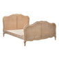 Bali King Size Bed Frame Rattan Solid Timber Wood Mattress Base Oak - Cosy Abode