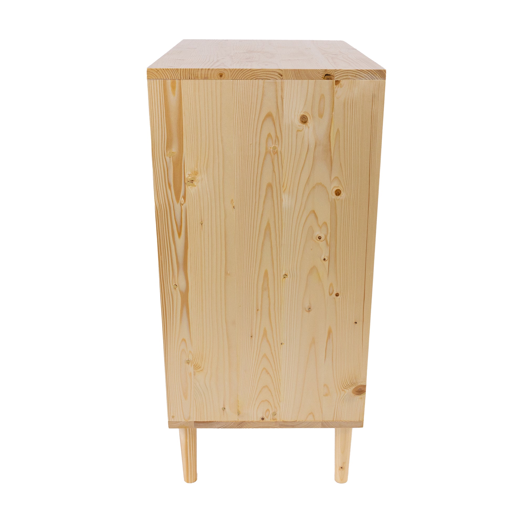 Jamie Tallboy 3 Chest of Drawers Solid Pine Wood Bed Storage Cabinet - Natural - Cosy Abode