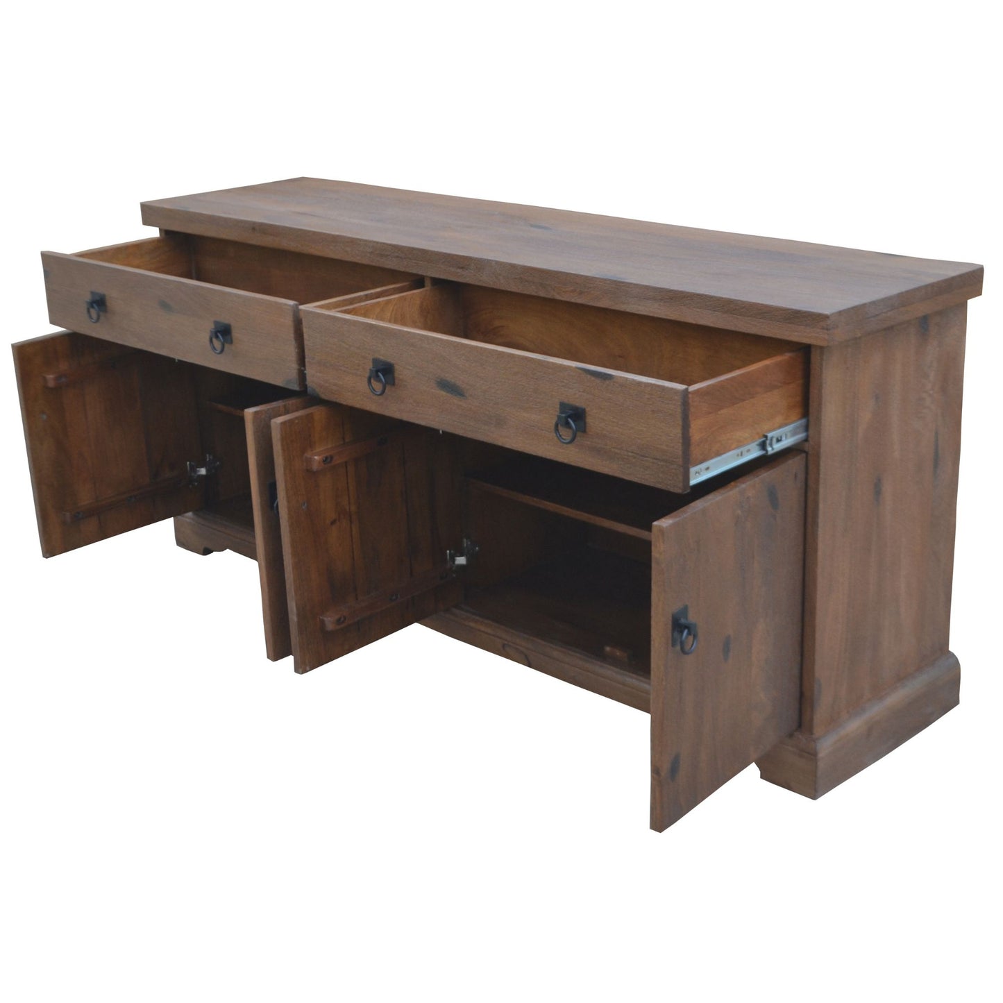 Florence  Buffet Table 180cm 2 Door 4 Drawer Solid Mango Timber Wood - Cosy Abode