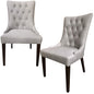 Florence  Set of 2 Fabric Dining Chair French Provincial Solid Timber Wood - Cosy Abode