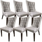 Florence  Set of 6 Fabric Dining Chair French Provincial Solid Timber Wood - Cosy Abode