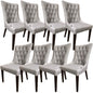Florence  Set of 8 Fabric Dining Chair French Provincial Solid Timber Wood - Cosy Abode