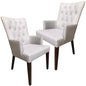 Florence  Set of 2 Carver Fabric Dining Chair French Provincial Solid Timber - Cosy Abode