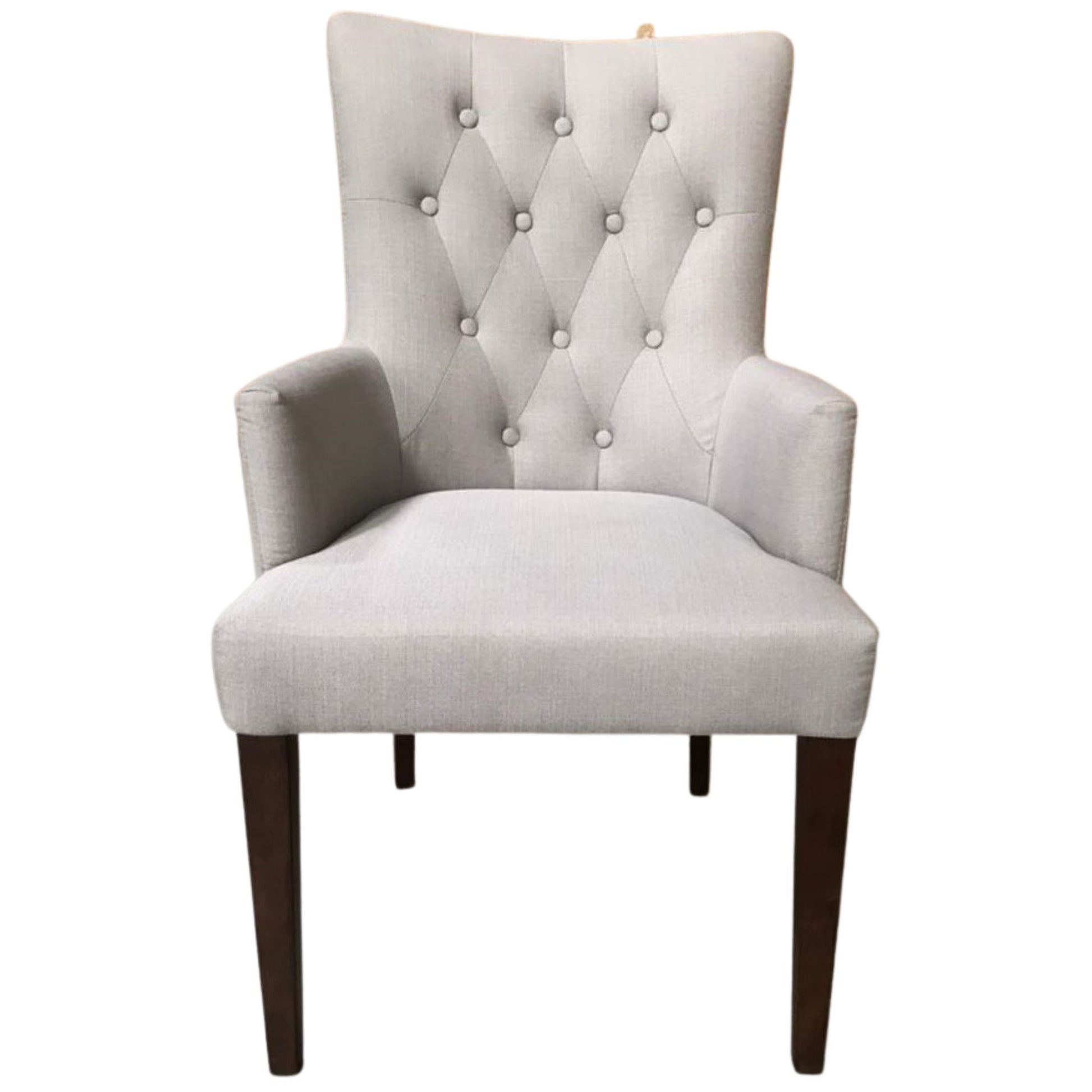 Florence  Carver Fabric Dining Chair French Provincial Solid Timber Wood - Cosy Abode