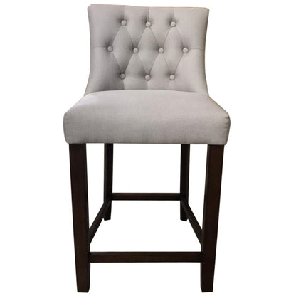 Florence  2pc High Fabric Dining Chair Bar Stool French Provincial Solid Timber - Cosy Abode