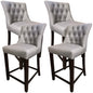 Florence  4pc High Fabric Dining Chair Bar Stool French Provincial Solid Timber - Cosy Abode