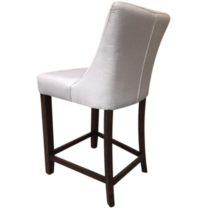 Florence  4pc High Fabric Dining Chair Bar Stool French Provincial Solid Timber - Cosy Abode