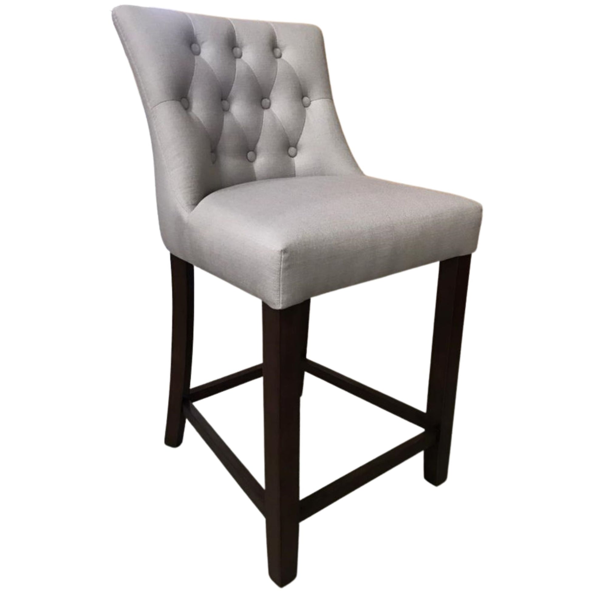 Florence  High Fabric Dining Chair Bar Stool French Provincial Solid Timber - Cosy Abode