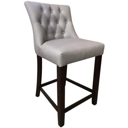 Florence  High Fabric Dining Chair Bar Stool French Provincial Solid Timber - Cosy Abode