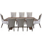 Florence  9pc Dining Table Set 230cm 6 Fabric 2 Carver Chair French Provincial - Cosy Abode