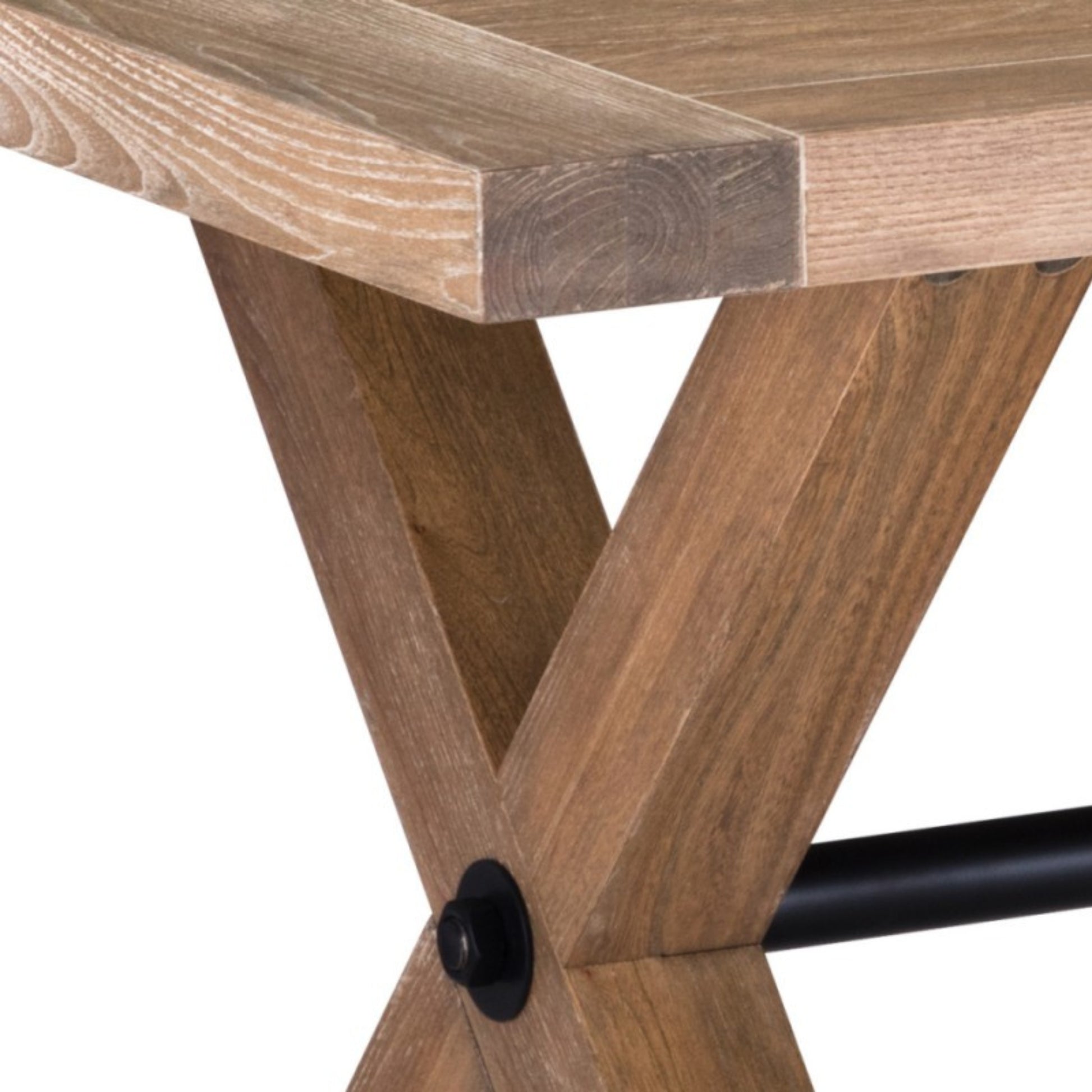 Woodland 7pc Set Dining Set 190cm Table Timber Wood 6 X-Back Chair Natural - Cosy Abode