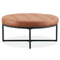 Chelsea Round Ottoman Footstool Bench Light Brown - Cosy Abode