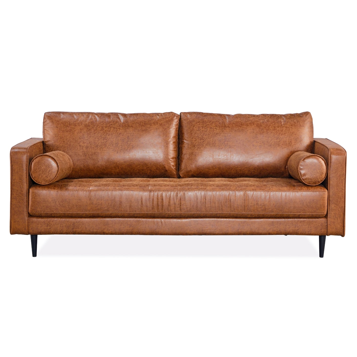 Chelsea 3 Seater Sofa Fabric Uplholstered Lounge Couch Light Brown - Cosy Abode