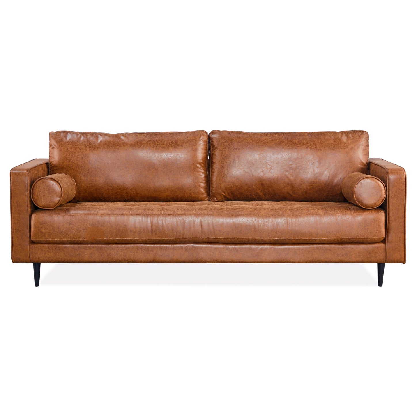 Chelsea 3.5 Seater Sofa Fabric Uplholstered Lounge Couch Light Brown - Cosy Abode