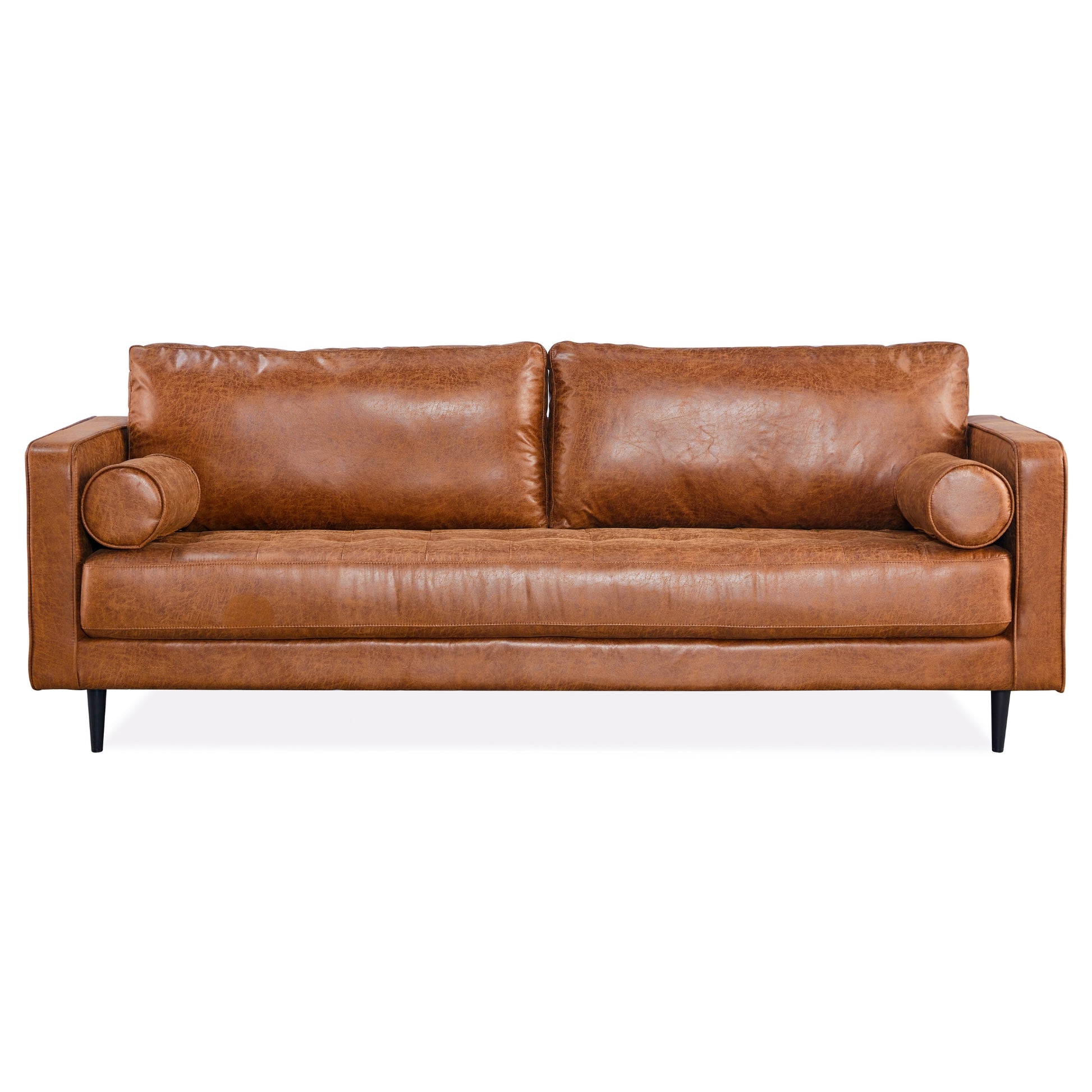 Chelsea 3.5 Seater Sofa Fabric Uplholstered Lounge Couch Light Brown - Cosy Abode