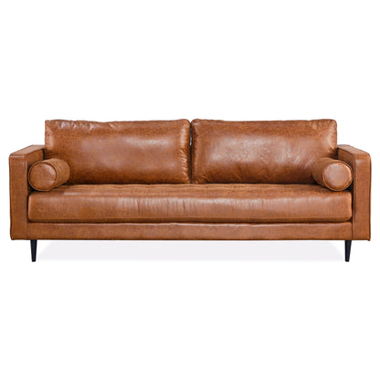 Chelsea 3.5 Seater Sofa Fabric Uplholstered Lounge Couch Light Brown - Cosy Abode