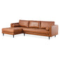 Chelsea 2 Seater Sofa Fabric Lounge Couch with LHF Chaise Light Brown - Cosy Abode