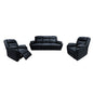 Bella 3+1+1 Seater Electric Recliner Genuine Leather Upholstered Lounge - Black - Cosy Abode