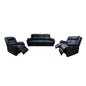 Bella 3+2+1 Seater Electric Recliner Genuine Leather Upholstered Lounge - Black - Cosy Abode